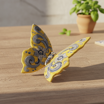 farfalla di caltagirone decorata a mani