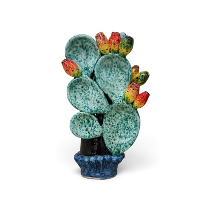 flower vase in sicilian majolica