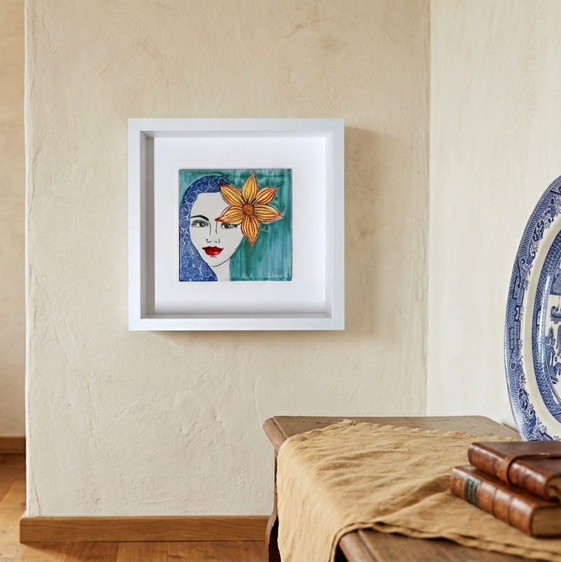 frame sicilian majolica