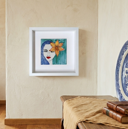 frame sicilian majolica