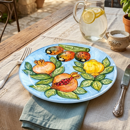 original sicilian ceramic round plate