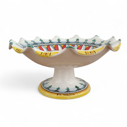 porta frutta in ceramica decorata a mano