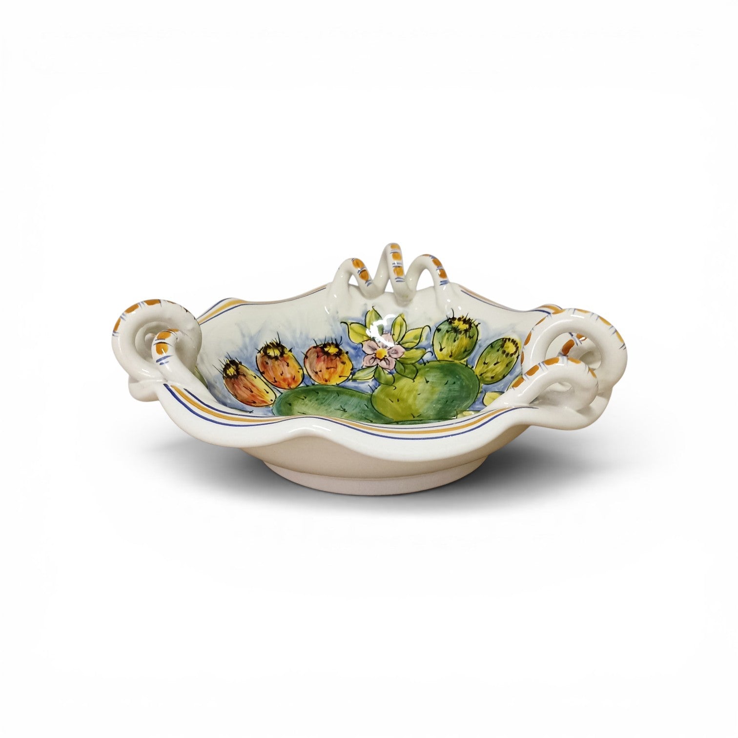 porta frutta artigianale in maiolica siciliana