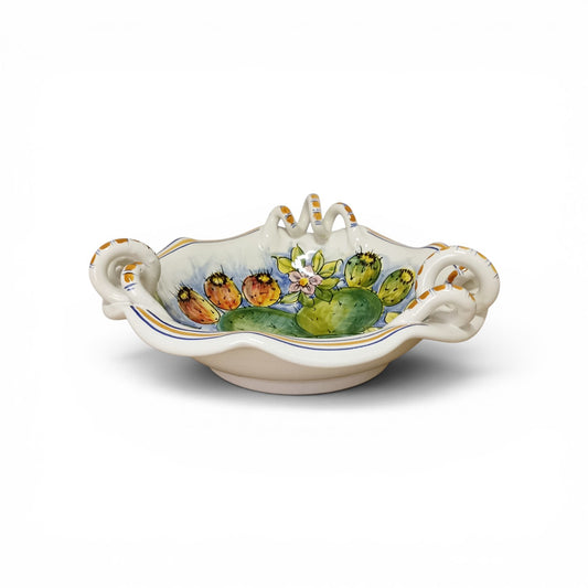 porta frutta artigianale in maiolica siciliana