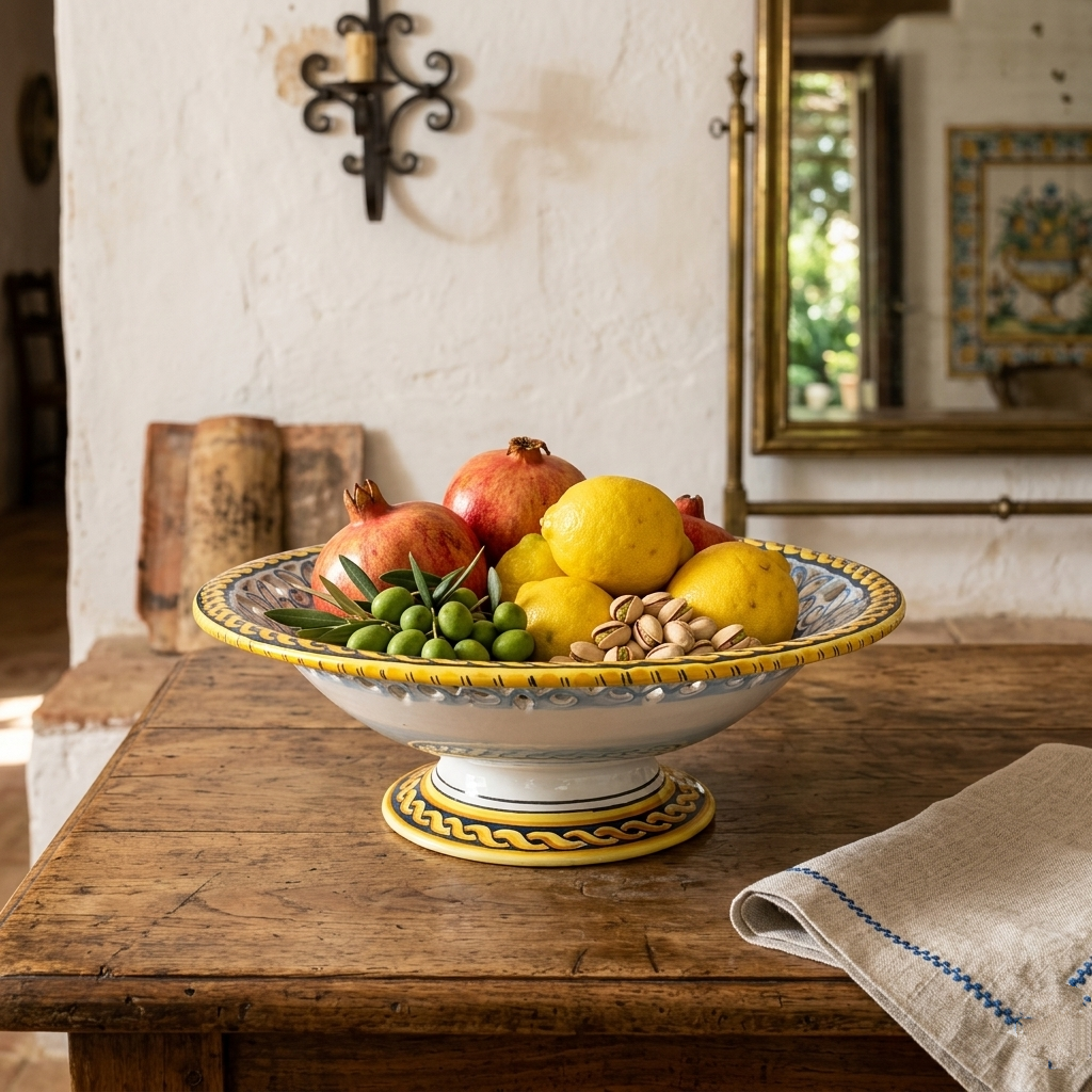 porta frutta decorato caltagirone
