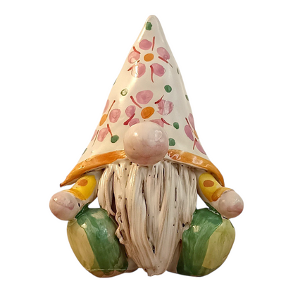 gnomo in ceramica siciliana colorato