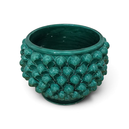 green sicily pine cone vase