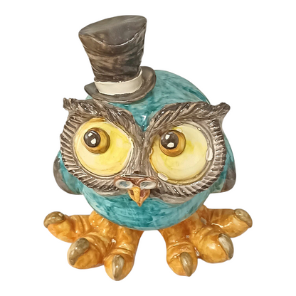 gufo in ceramica di caltagirone 