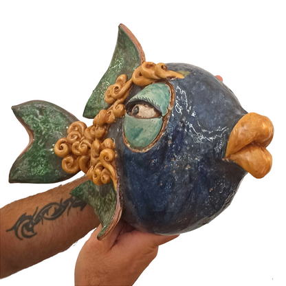 Pesce ornamentale in ceraica Siciliana