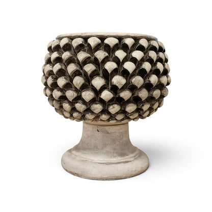 half pine cone planter in sicilian ceramic