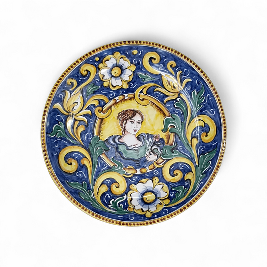 hand-decorated Sicilian ceramic plate