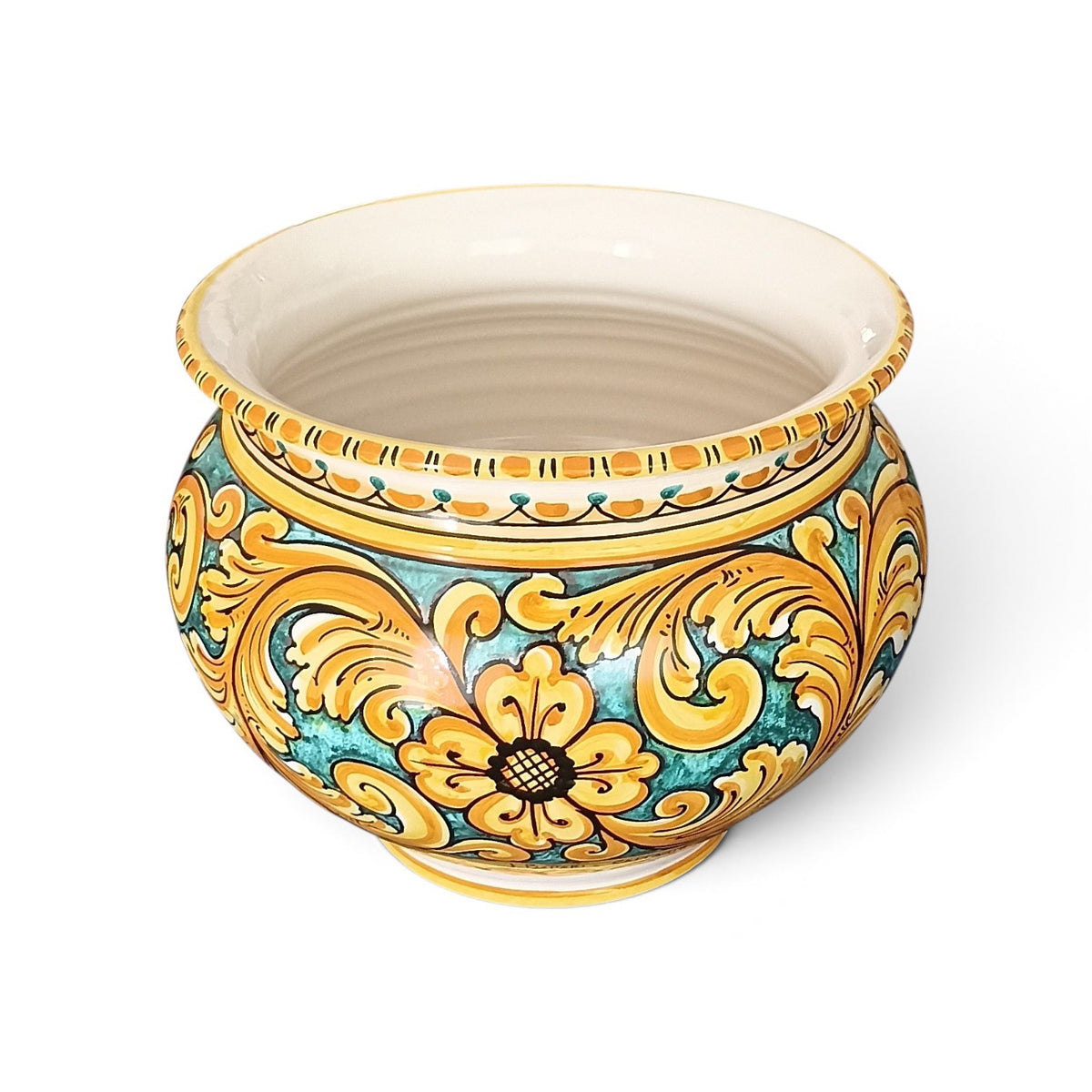 ceramic pot made in caltagirone