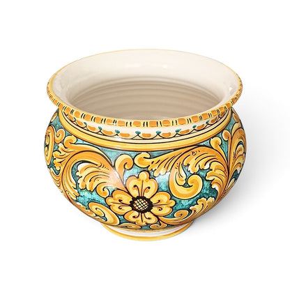 ceramic pot made in caltagirone