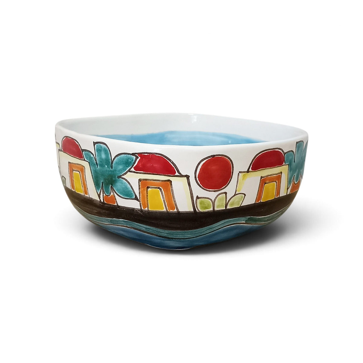 bowl for table in sicilian ceramic