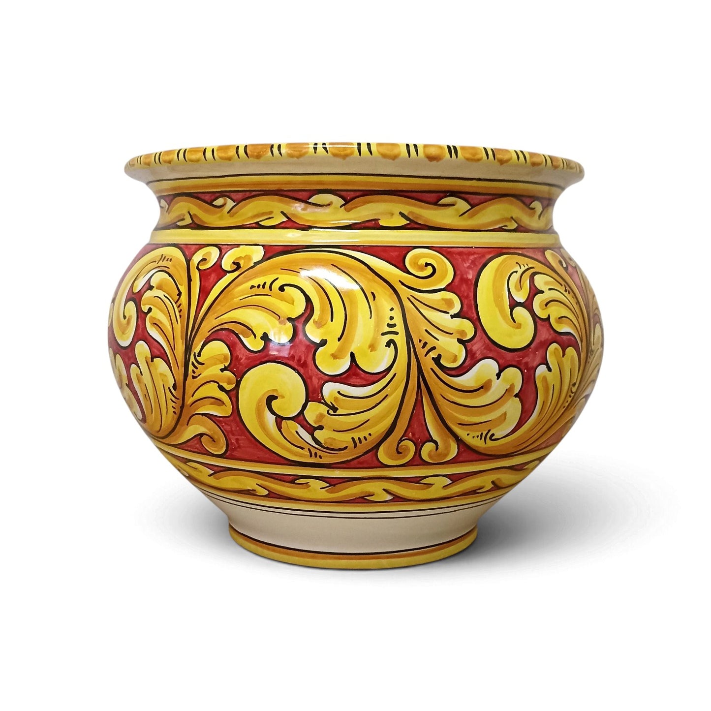 sicilian majolica vase made in italy