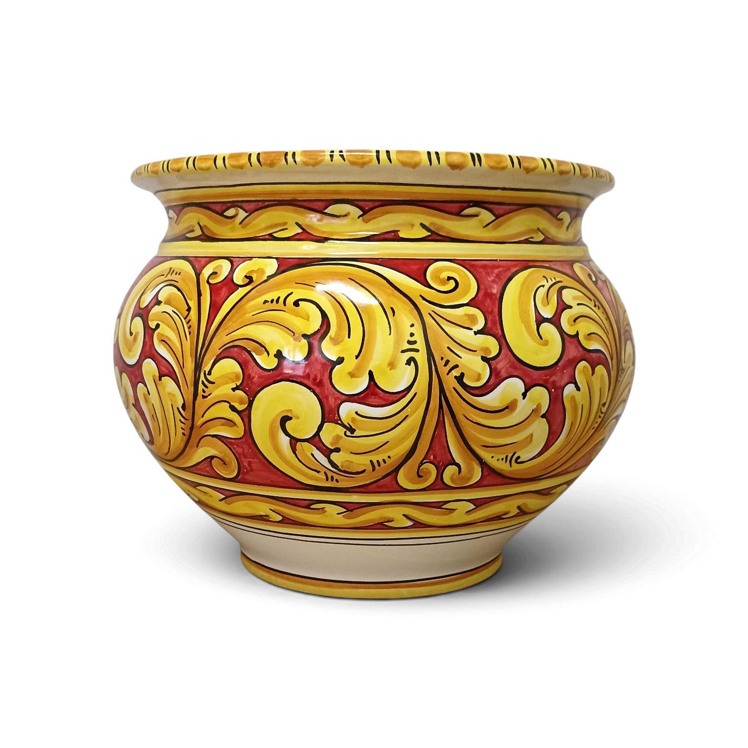 sicilian majolica vase made in italy