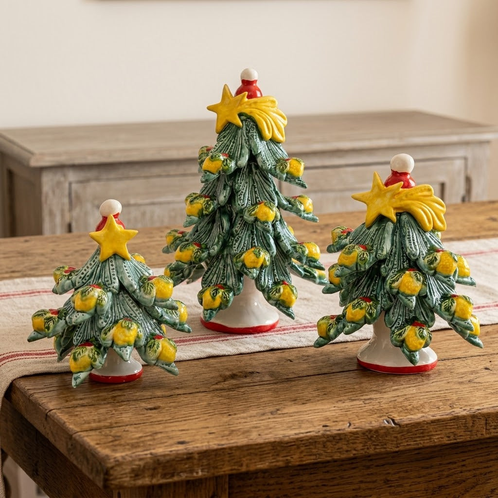 handcrafted sicilian majolica christmas tree