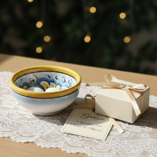 idea originale in maiolica siciliana per bomboniera