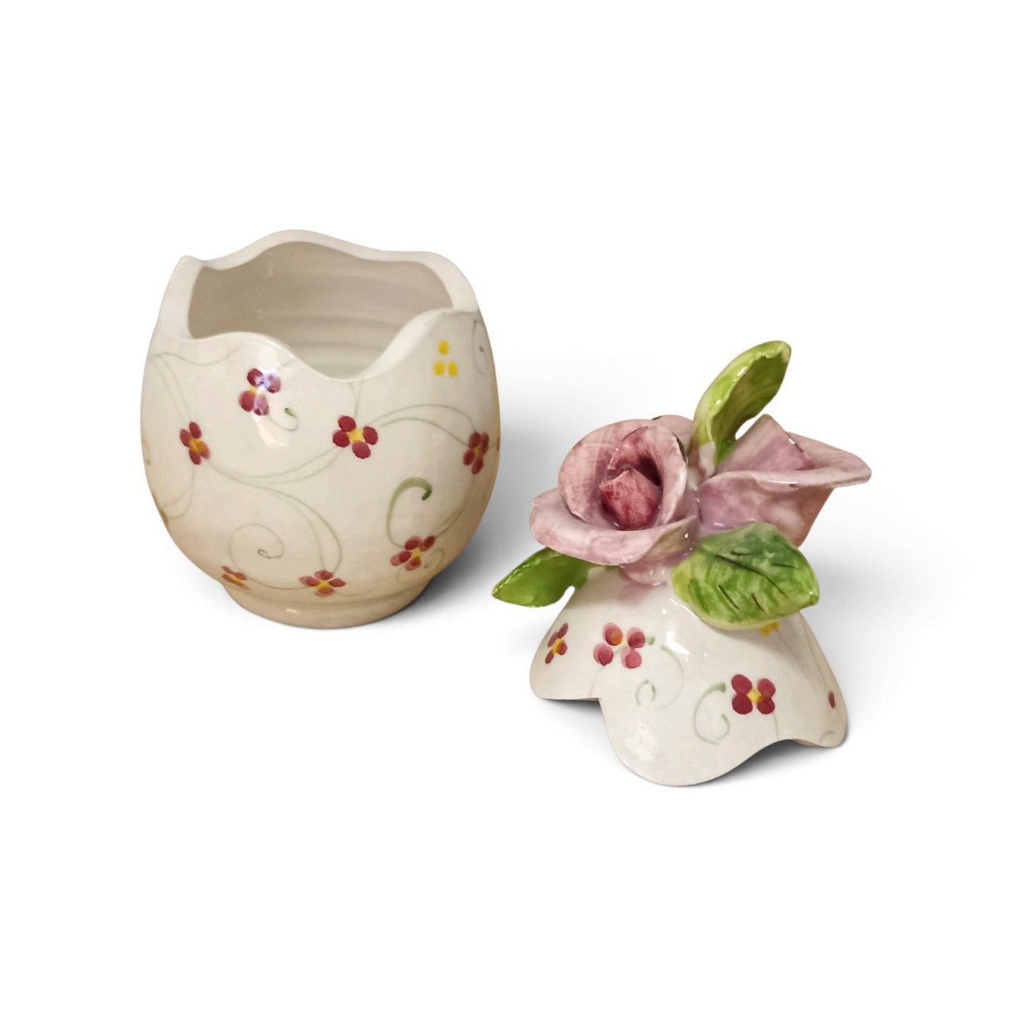 jewelery box in sicilian ceramic