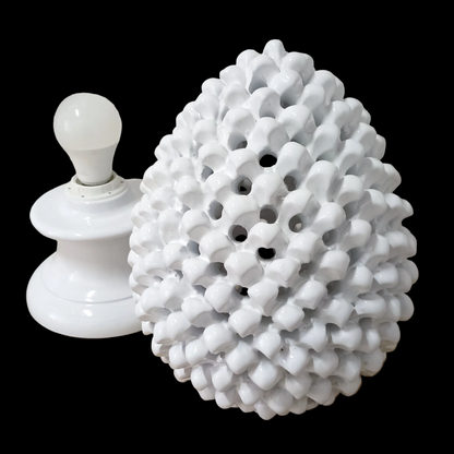 lampada artigianale bianca