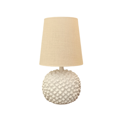 Lume in ceramica siciliana bianca  fatto a mano