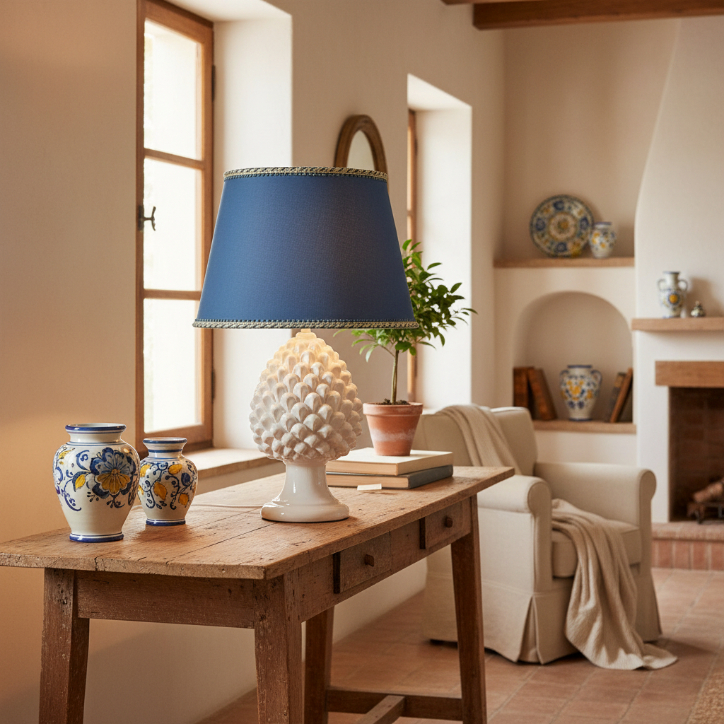 lampada in ceramica siciliana 