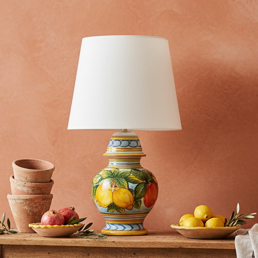 lampada in maiolica di sicilia