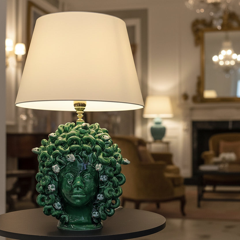 lampada siciliana in ceramica artigianale