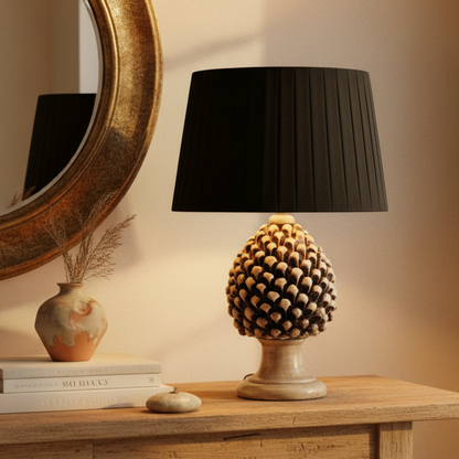 lume in maiolica da tavolo