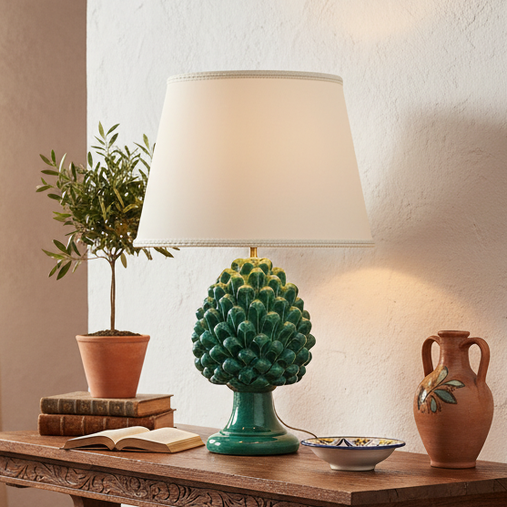 lume maiolica verde di caltagirone