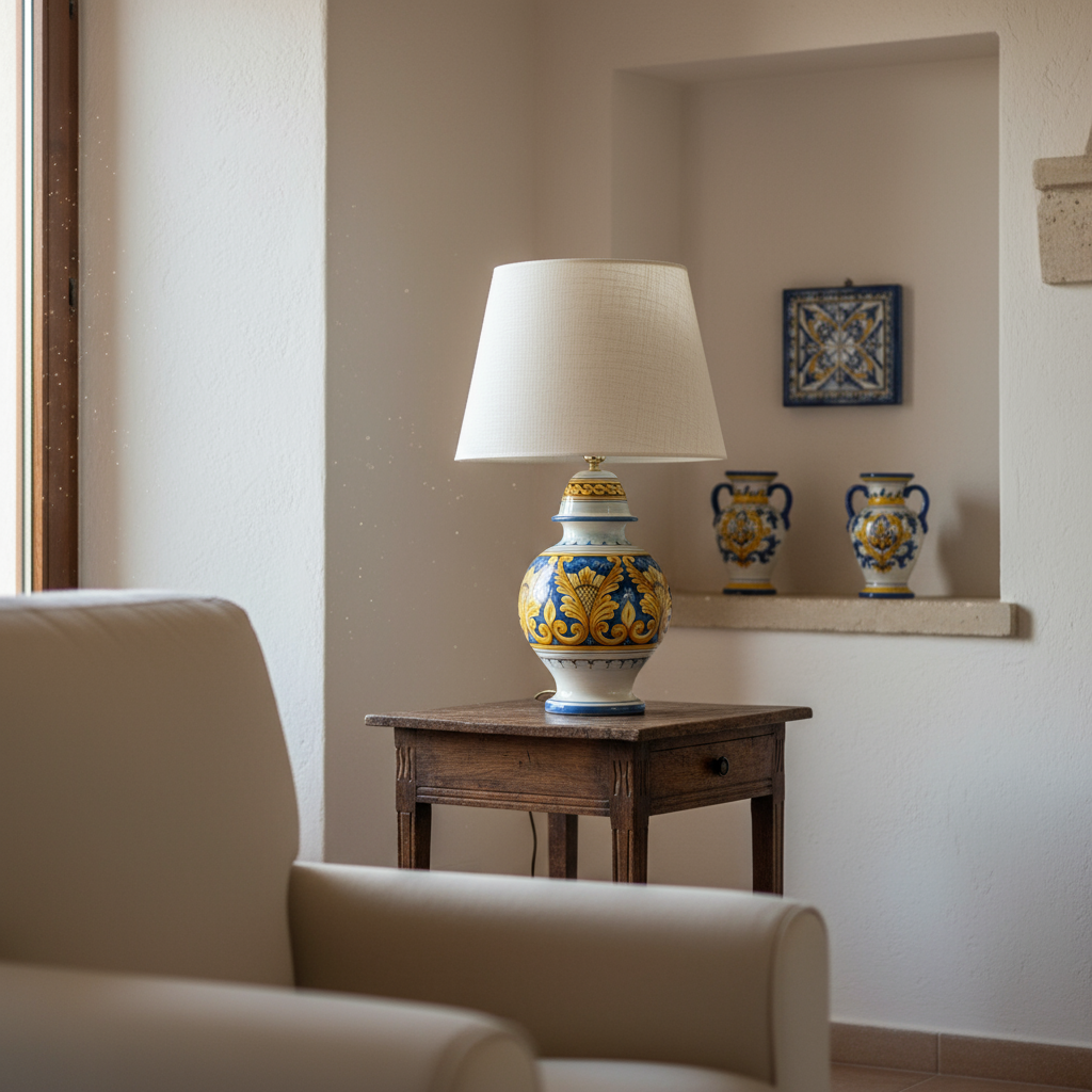 Lampada ceramica Caltagirone 