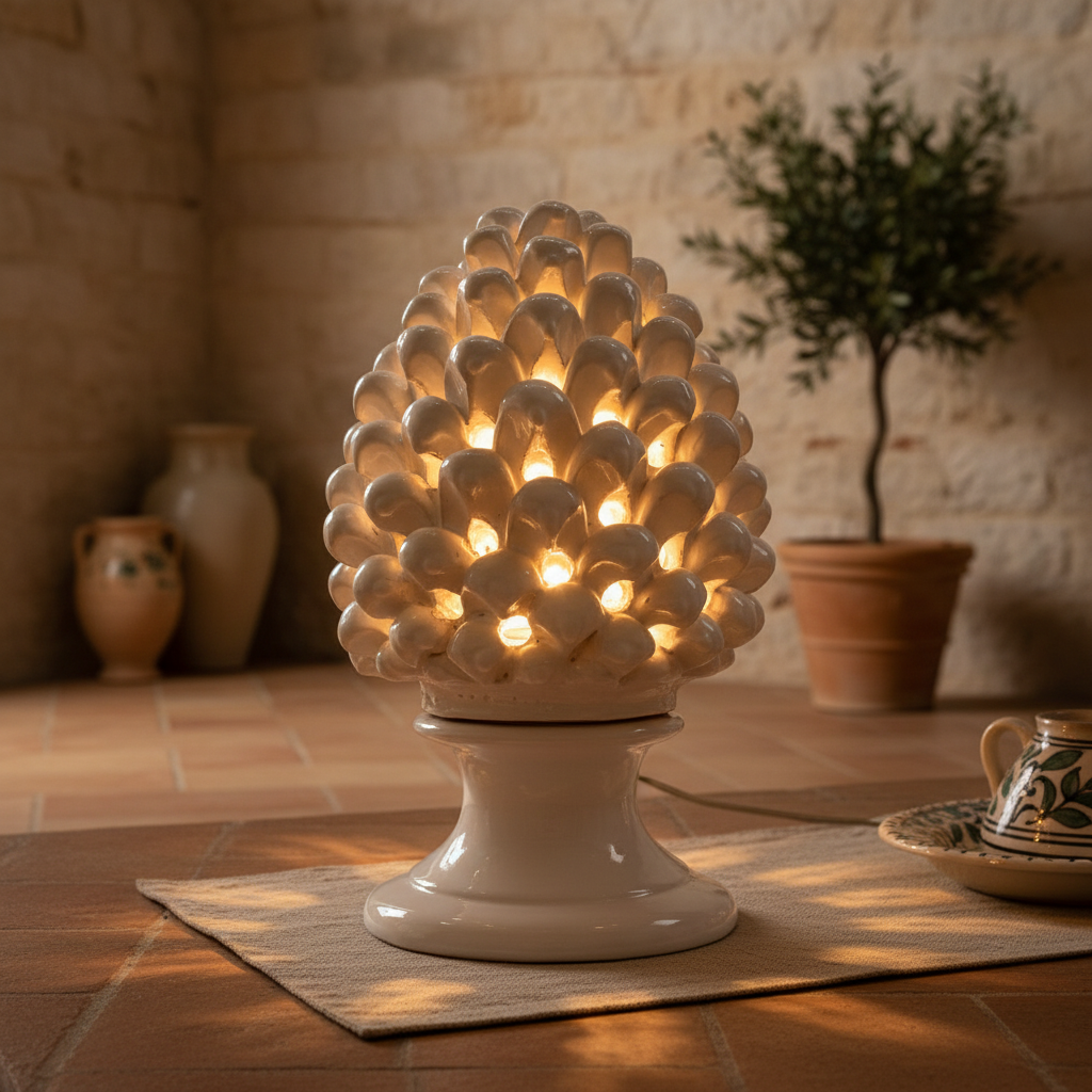 Lampada pigna traforata 