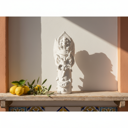 Sicilian Ceramic ''Matrangela'' 43cm in majolica from Santo Stefano di Camastra