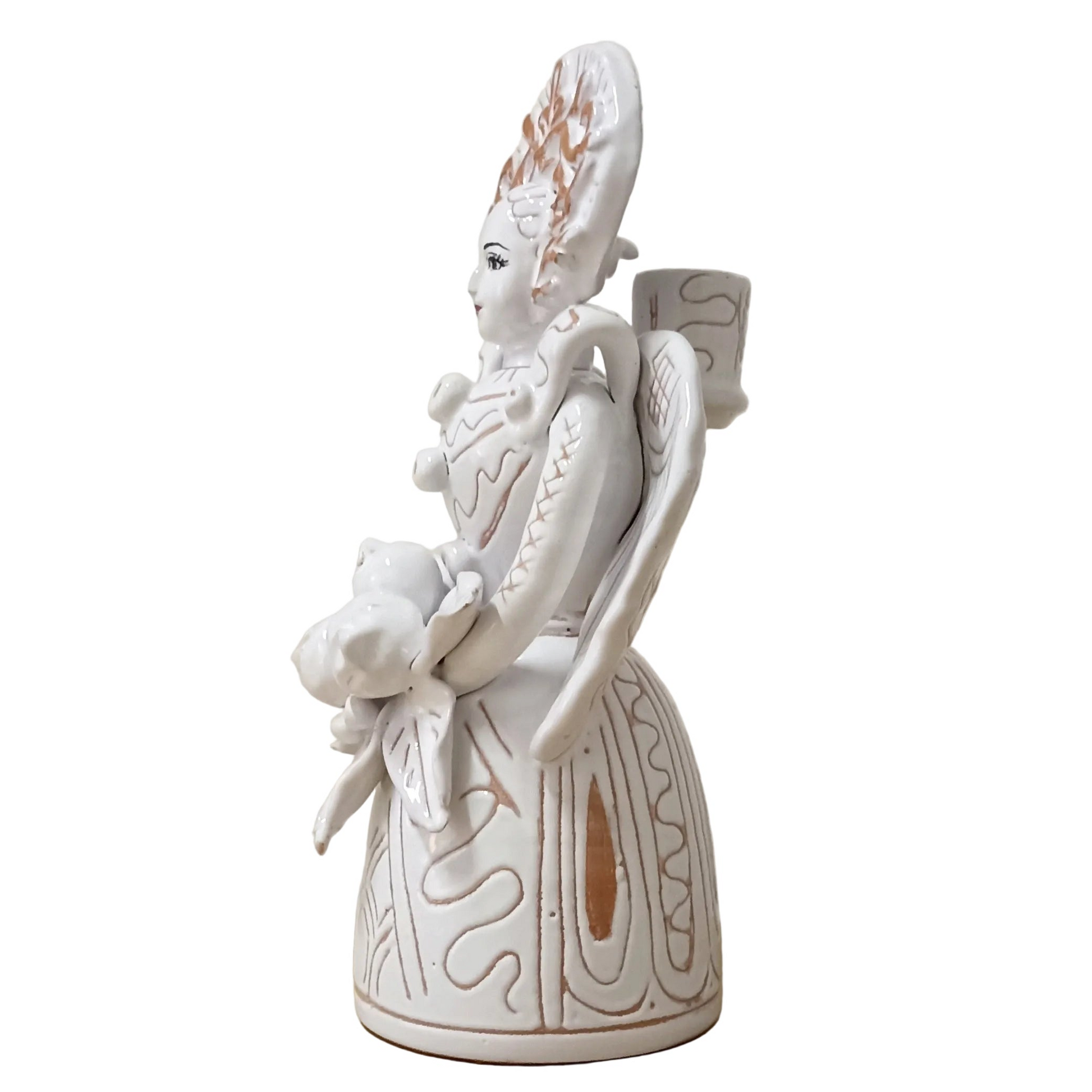 matrangela in maiolica siciliana bianca