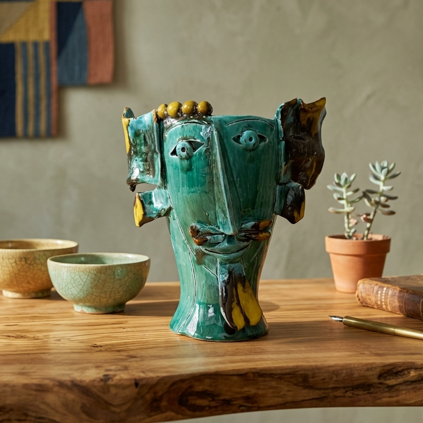 modern sicilian ceramic head