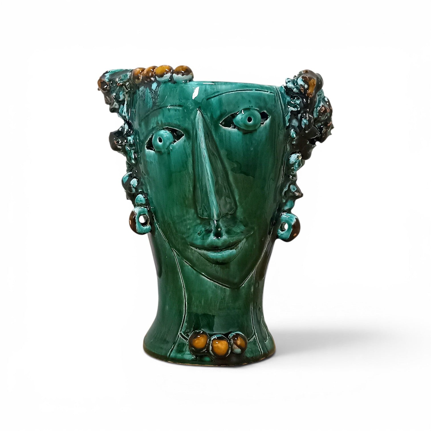 oriinal head in sicilian majolica