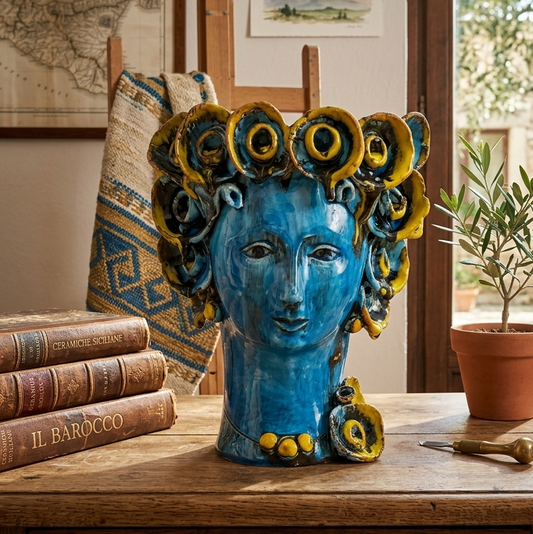 modern sicilian ceramic head