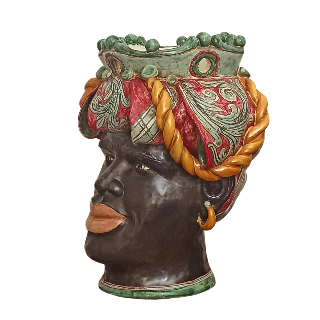 Teste di Moro Artigianali in Ceramica Siciliana di Caltagirone "afro-sicule"