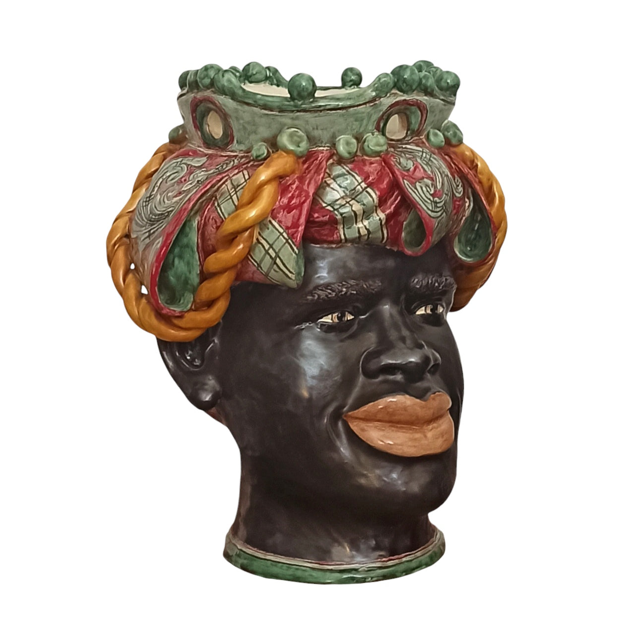 Teste di Moro Artigianali in Ceramica Siciliana di Caltagirone "afro-sicule"