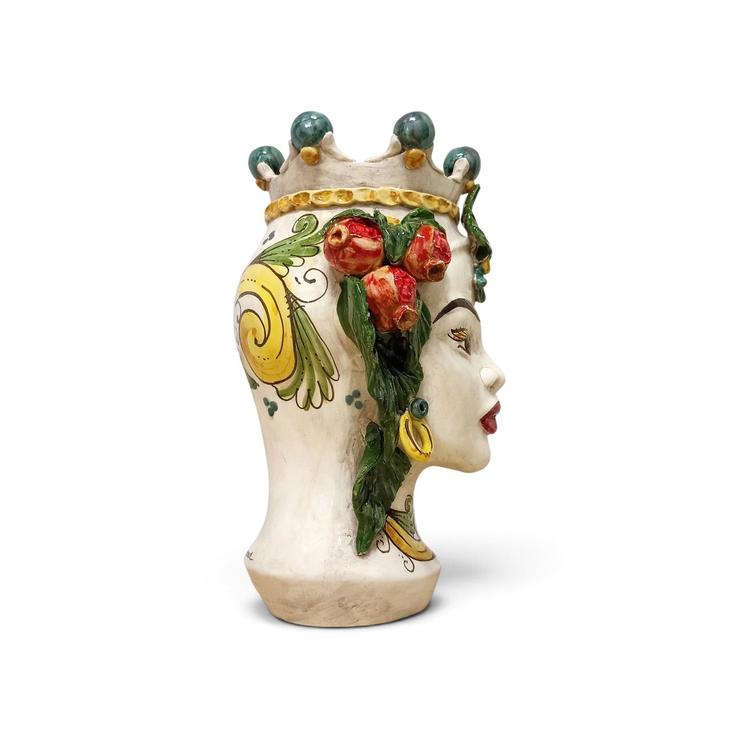 typical head in italian pottery