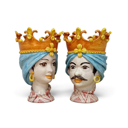 moors heads in majolica