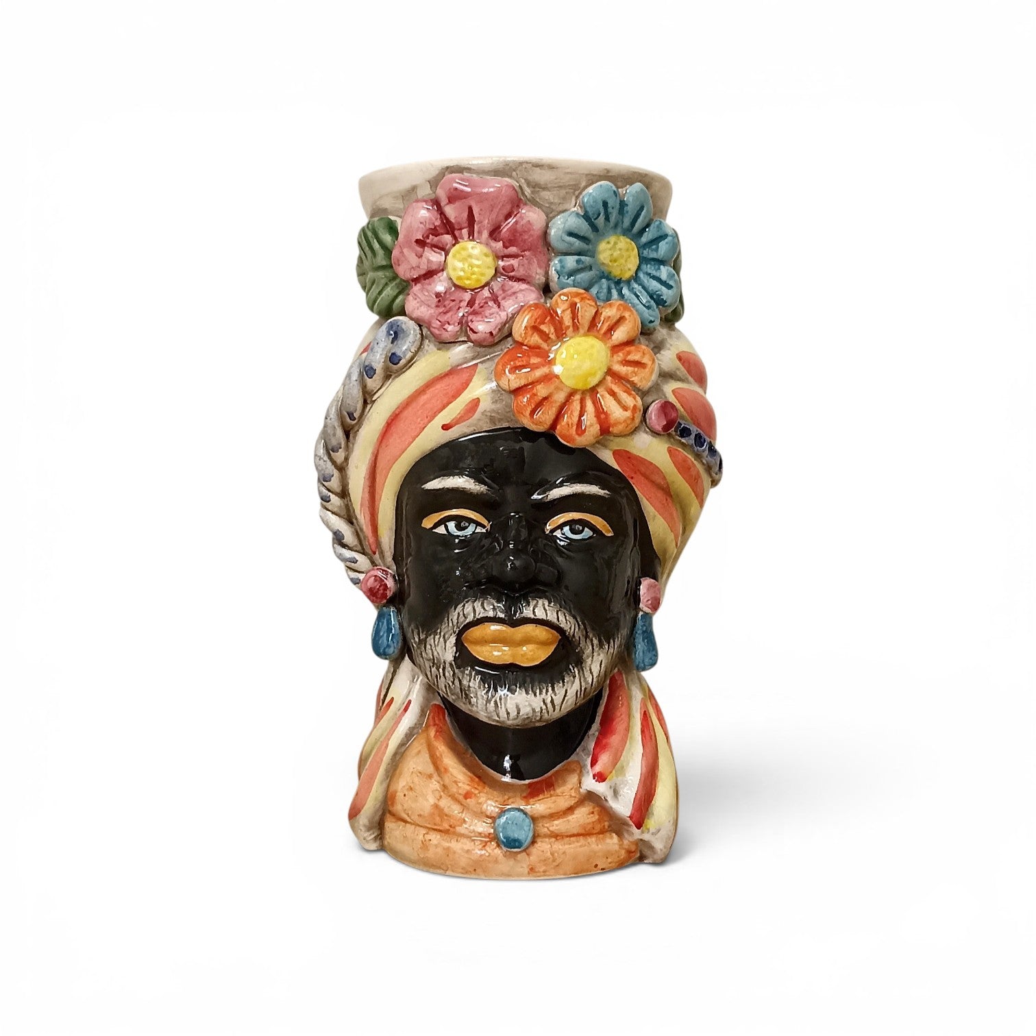 vaso testa di moro caltagirone