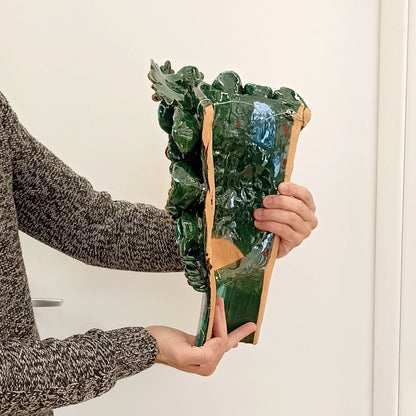 maschera da muro in ceramica siciliana