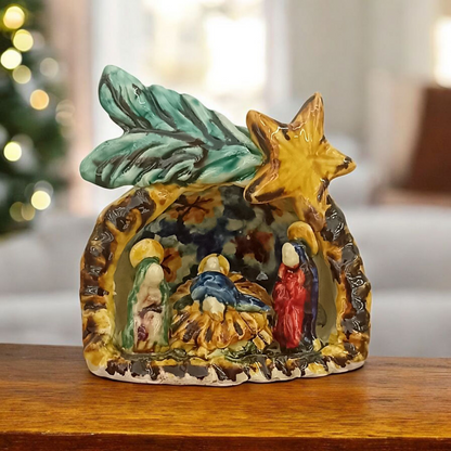 presepe in maiolica fatto a mano