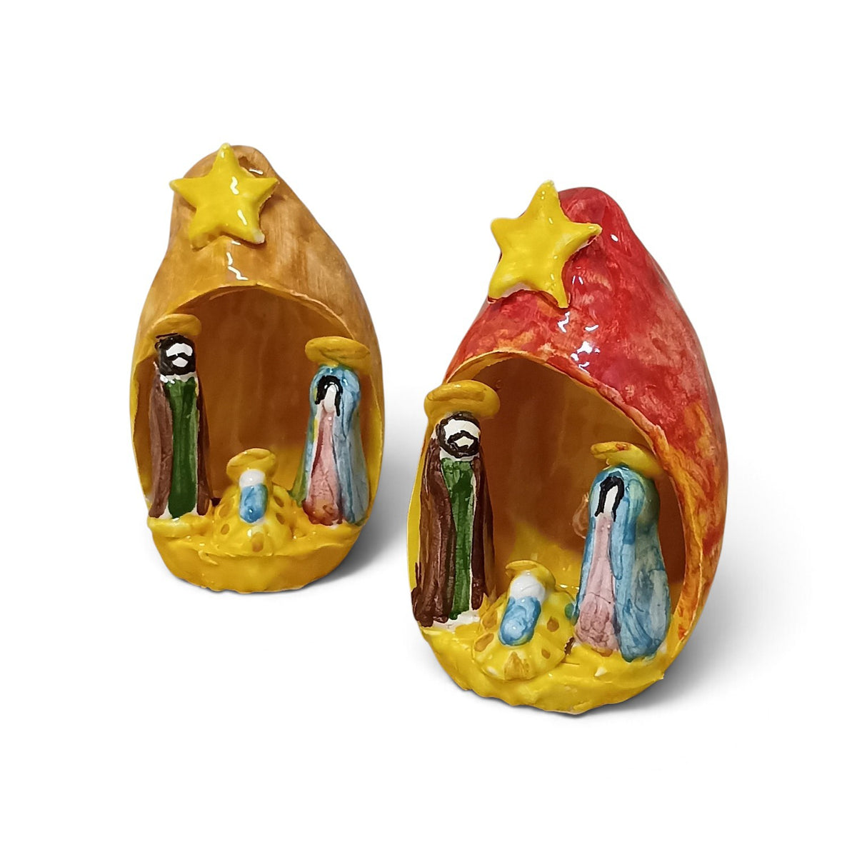 sicilian majolica nativity scene