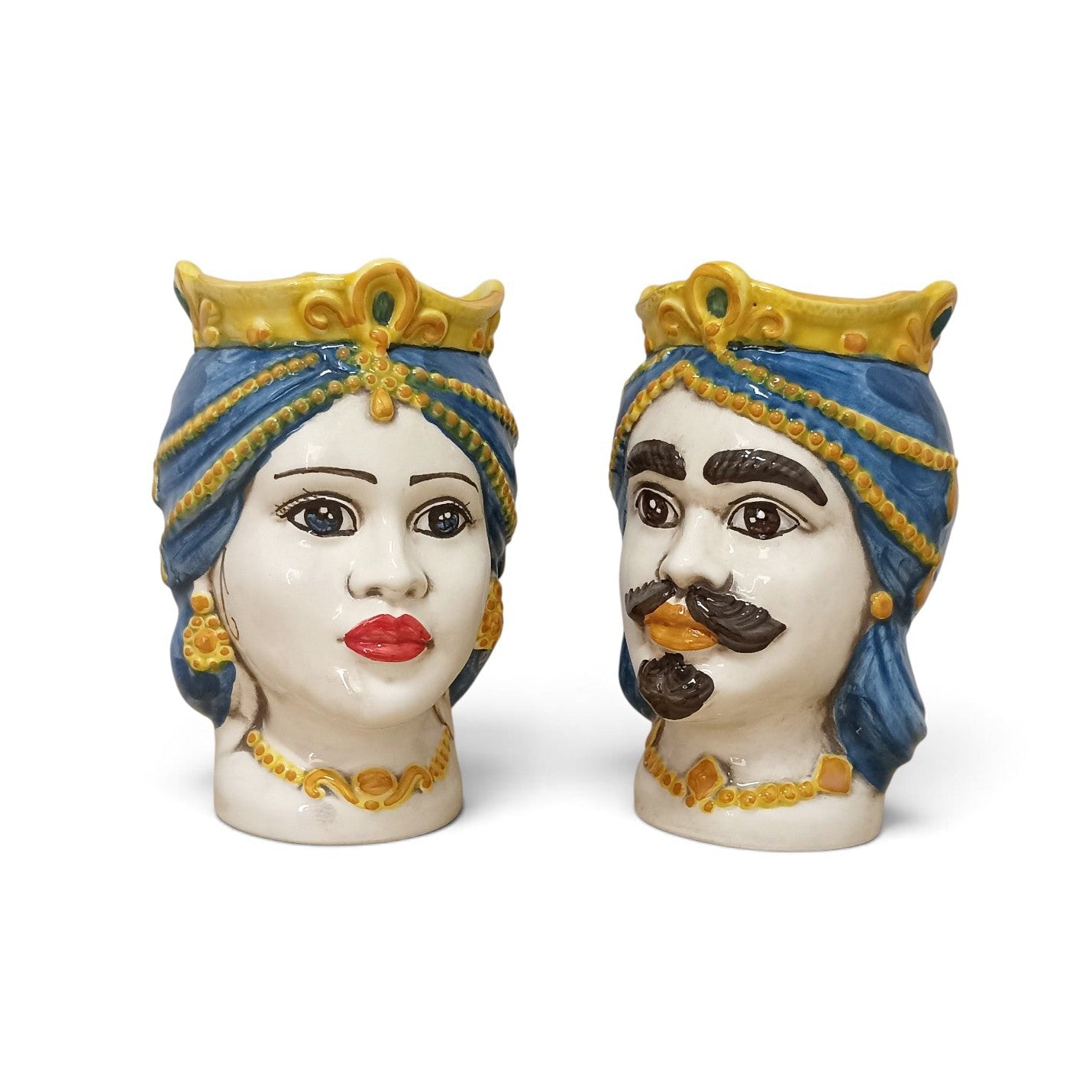 pair of typical sicilian moors heads