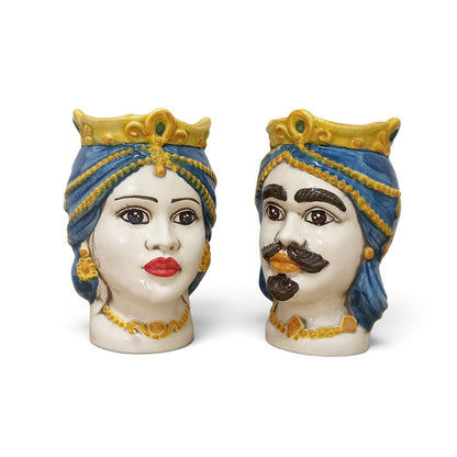 pair of typical sicilian moors heads