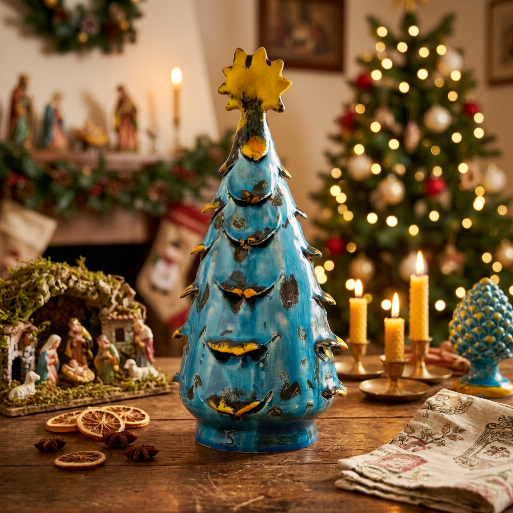 sicilian ceramic christmas tree handmade
