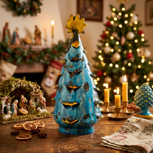 sicilian ceramic christmas tree handmade