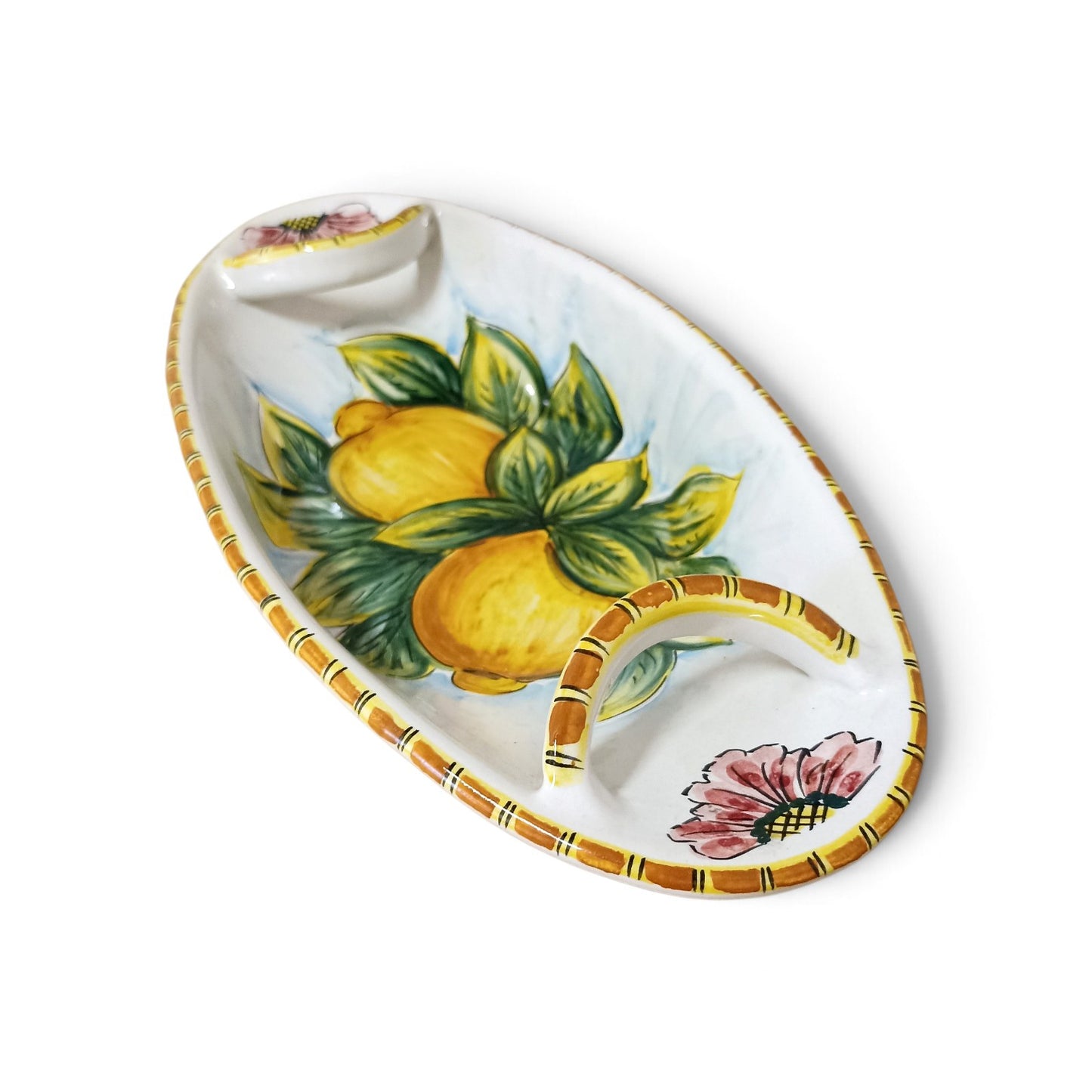 oval ceramic plate from Caltagirone